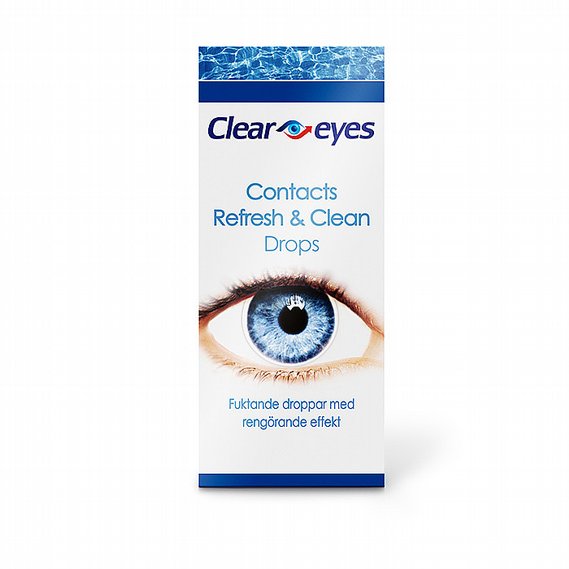 Clear Eyes Contacts Refresh & Clean, 15 ml